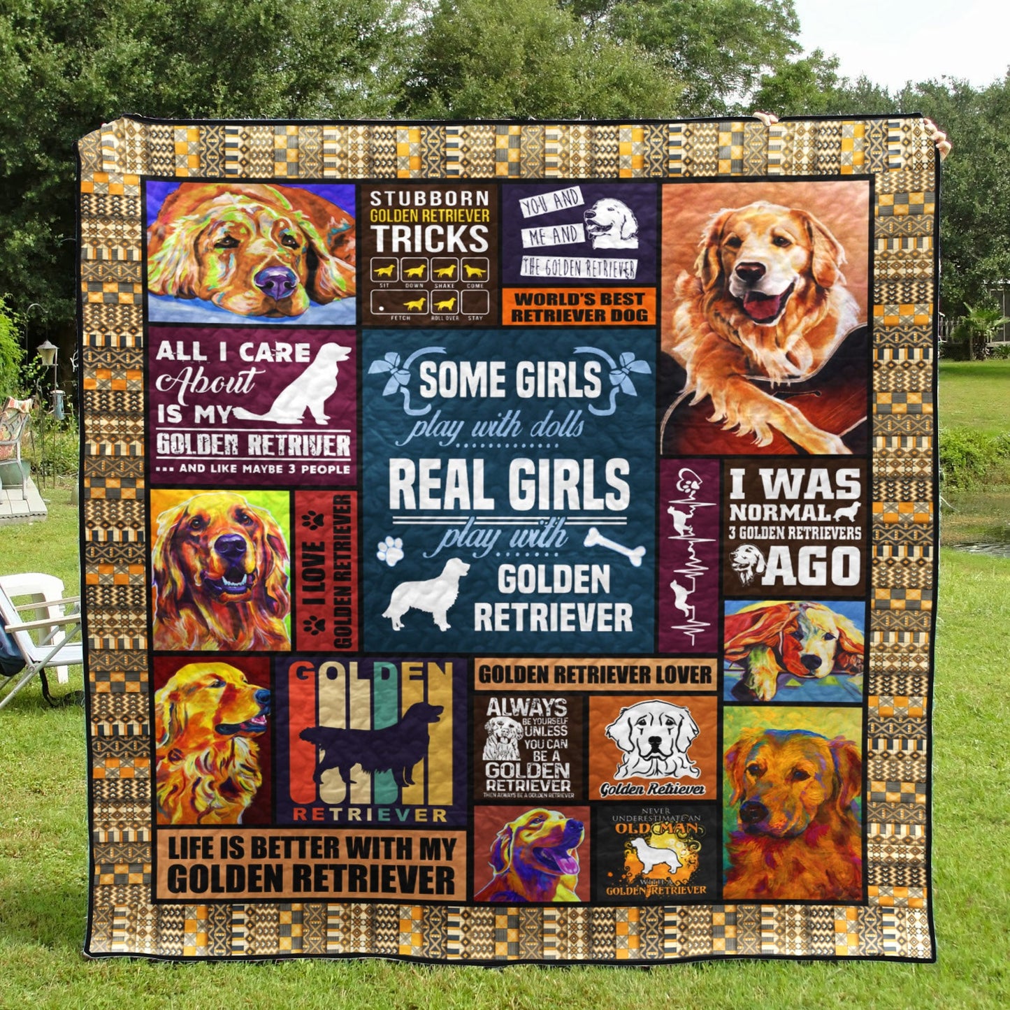 Golden Retriever YH3010303 Quilt Blanket