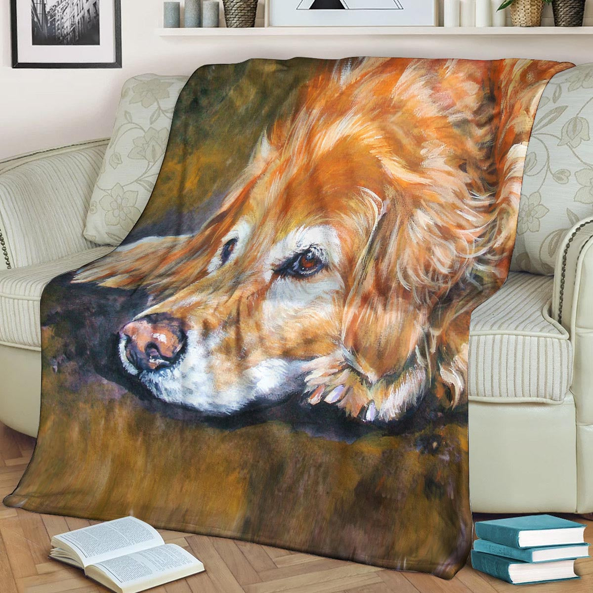 Golden Retriever BL170988F Sherpa Fleece Blanket
