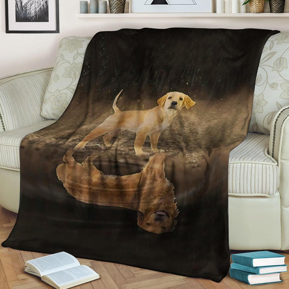 Golden Retriever CL140845MD Sherpa Fleece Blanket