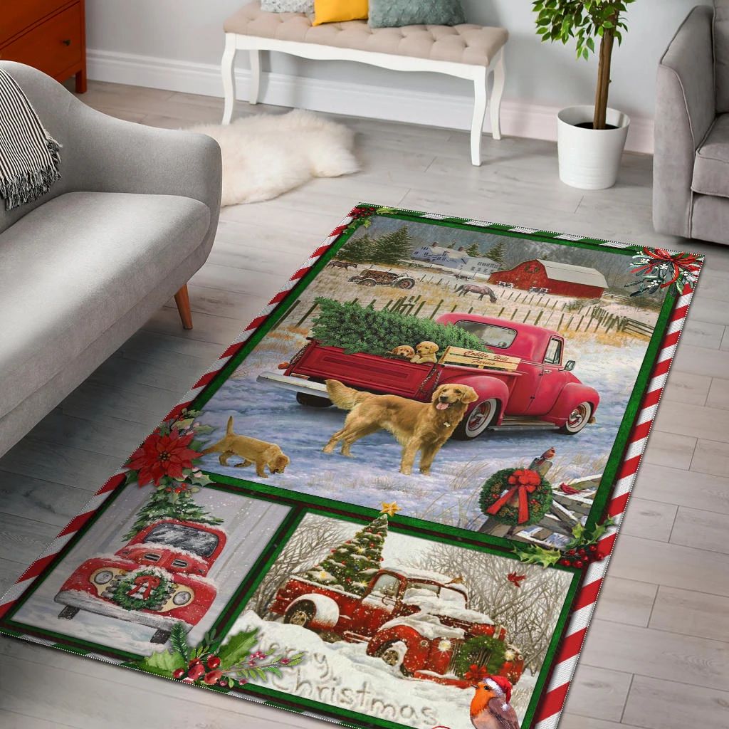 Golden Retriever Christmas CL05120081MDR Rug