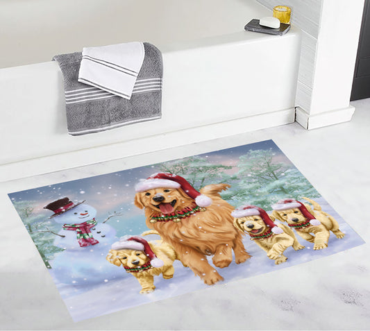 Golden Retriever Christmas CL18110613MDD Non-slip Door mats
