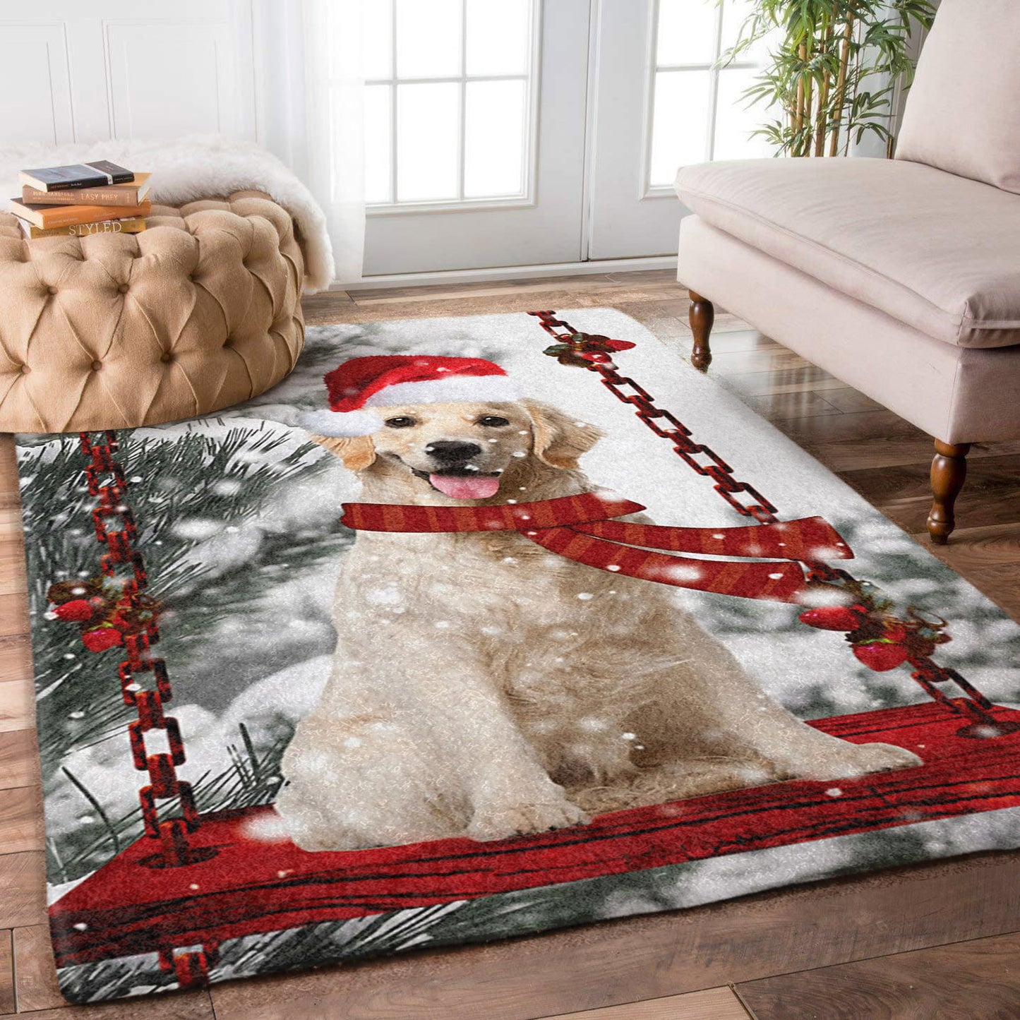 Golden Retriever Christmas TL1811127M Rug