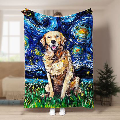 Golden Retriever DD170837F Sherpa Fleece Blanket