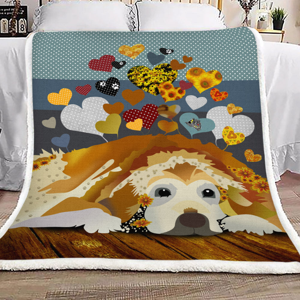 Golden Retriever HM1709105TT Sherpa Fleece Blanket