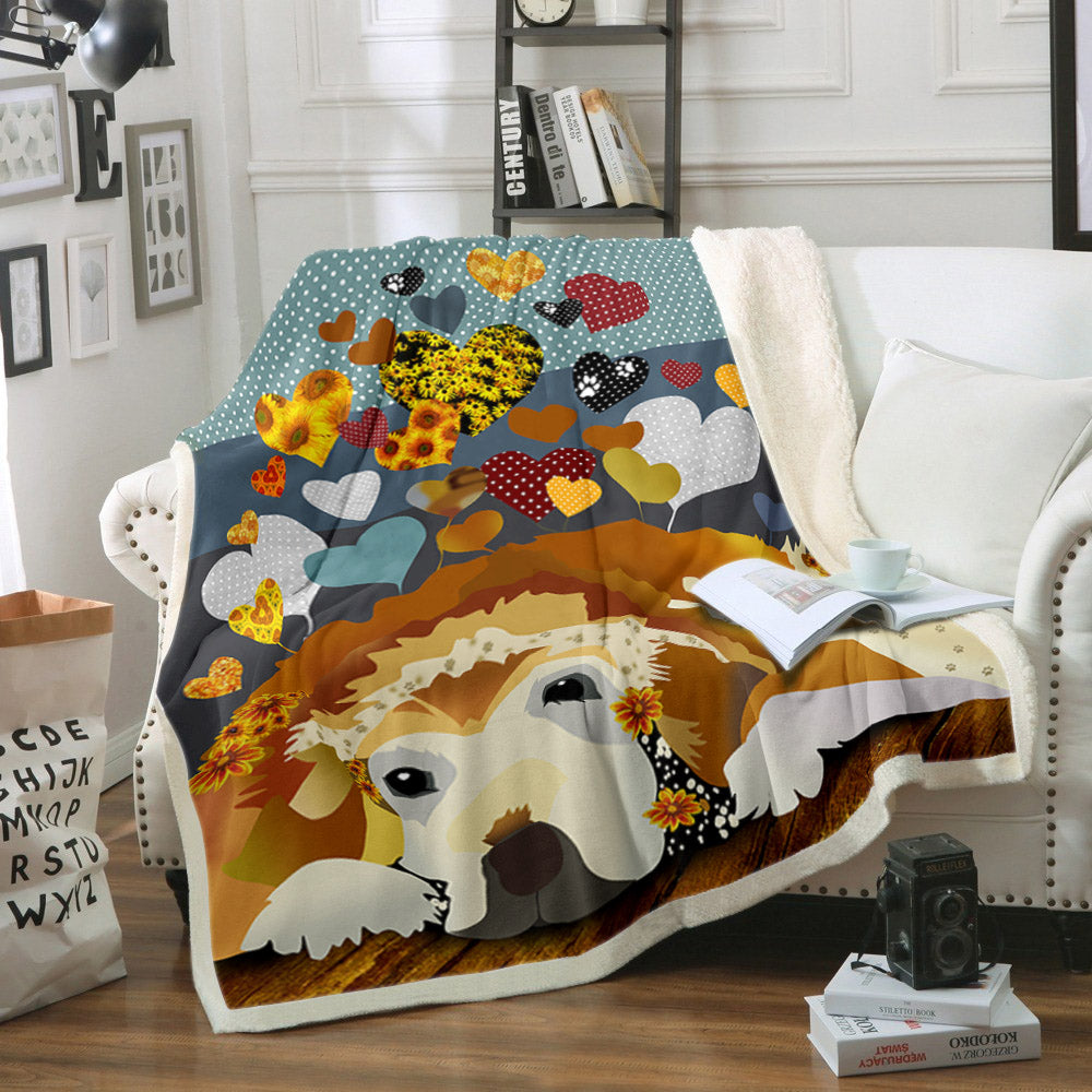 Golden Retriever HM270847F Sherpa Fleece Blanket