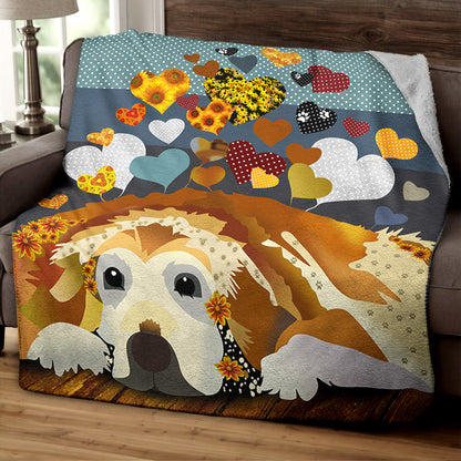 Golden Retriever HM270847F Sherpa Fleece Blanket