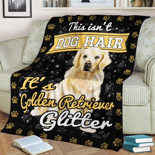 Golden Retriever Its Golden Retriever Glitter CLA1910250F Sherpa Fleece Blanket