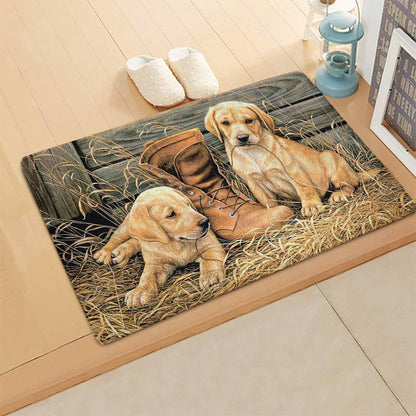 Golden Retriever ML040905D Non-slip Door mats