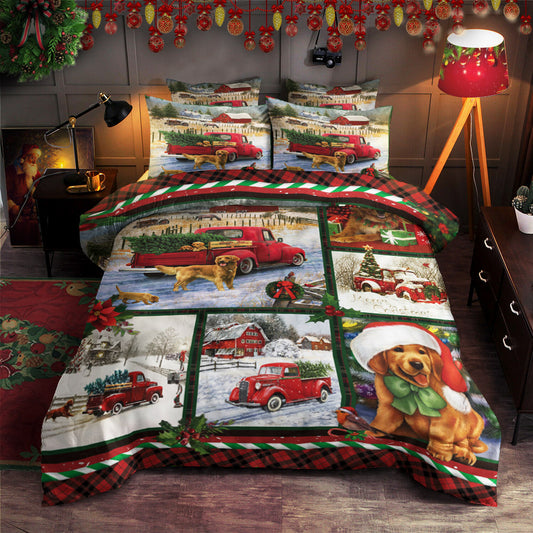 Golden Retriever Red Truck Christmas TN2910052T Bedding Sets