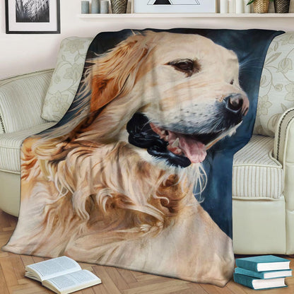 Golden Retriever TT0809098TT Sherpa Fleece Blanket