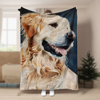 Golden Retriever TT0809098TT Sherpa Fleece Blanket