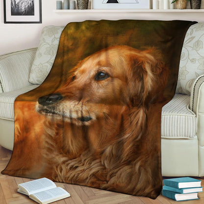 Golden Retriever TT0809099TT Sherpa Fleece Blanket