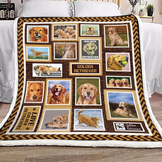 Golden Retriever YH25100445F Sherpa Fleece Blanket
