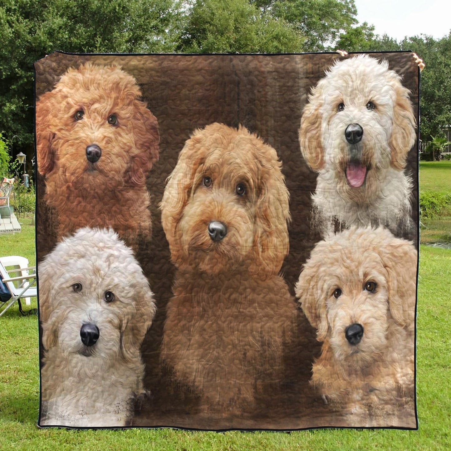 Goldendoodle CL18110953MDQ Quilt Blanket