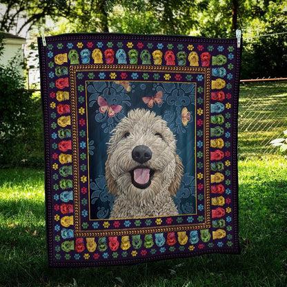 Goldendoodle Portrait CL10100137MDQ Quilt Blanket