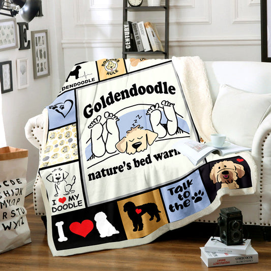 Goldendoodle Sherpa Fleece Blanket TM1801902