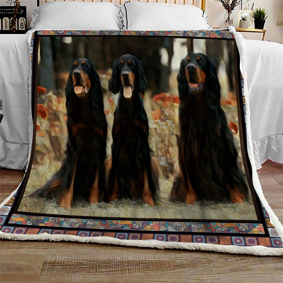 Gordon Setter CL10100139MDF Sherpa Fleece Blanket