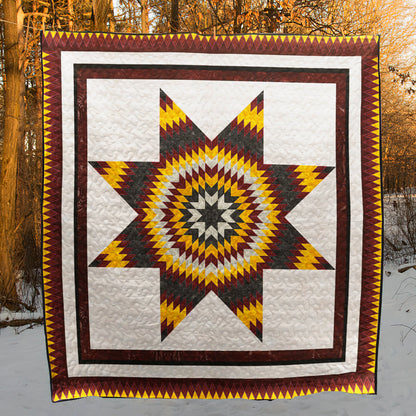 Gorgeous Native American Inspired Lone Star Art Quilt TN240503D