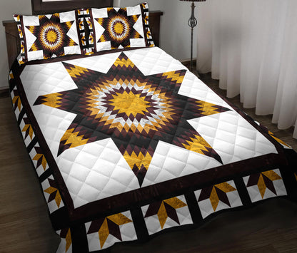 Gorgeous Native American Lone Star Quilt Bed Sheet TN240506D
