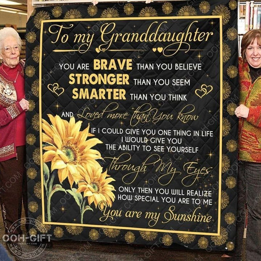 Granddaughter I love you CLA0211179Q Quilt Blanket