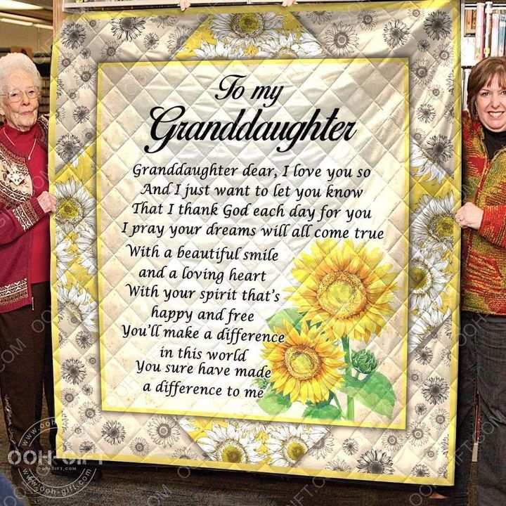 Granddaughter My Granddaughter I Love You CLA0211154Q Quilt Blanket