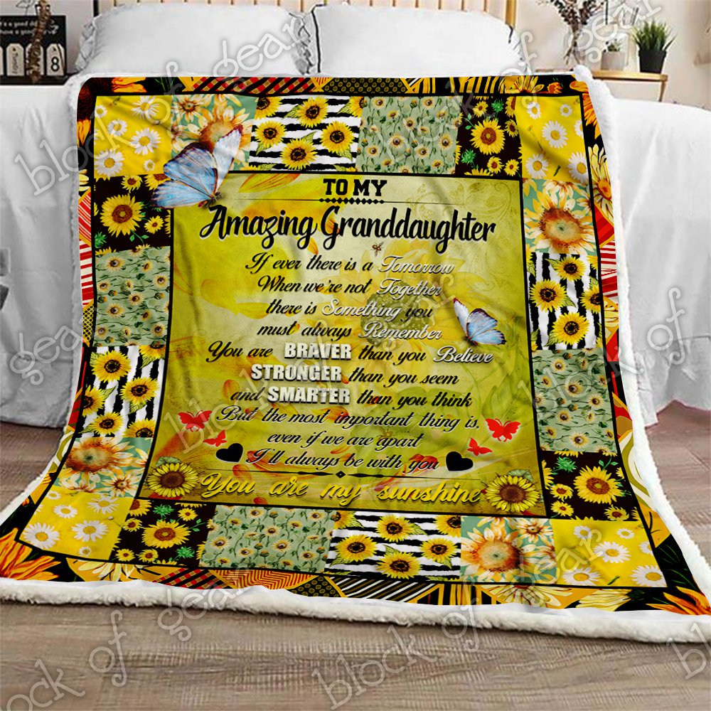 Granddaughter CL2709157MDF Sherpa Fleece Blanket