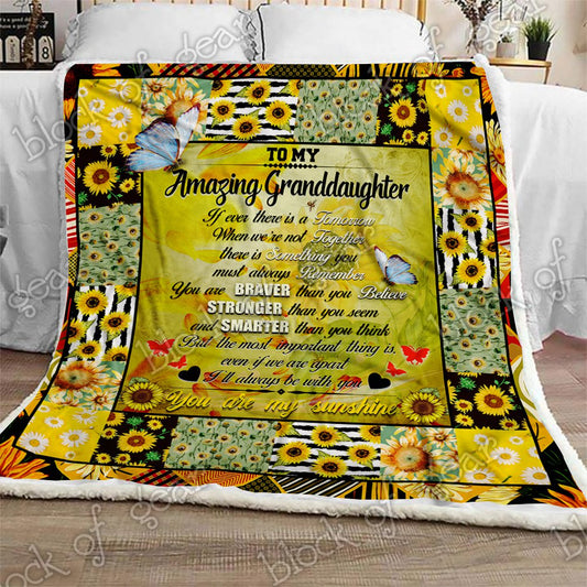 Granddaughter CL2709157MDF Sherpa Fleece Blanket