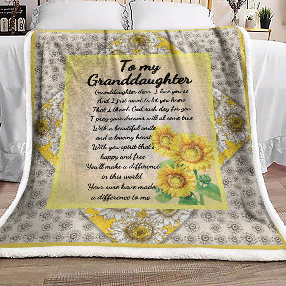 Granddaughter My Granddaughter I Love You VD1911059F Sherpa Fleece Blanket