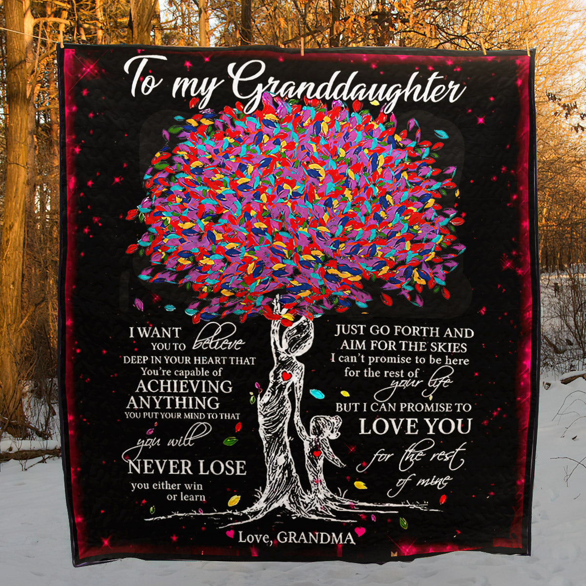 Grandma Granddaughter To My Granddaughter Love Grandma CLA0211074Q Quilt Blanket