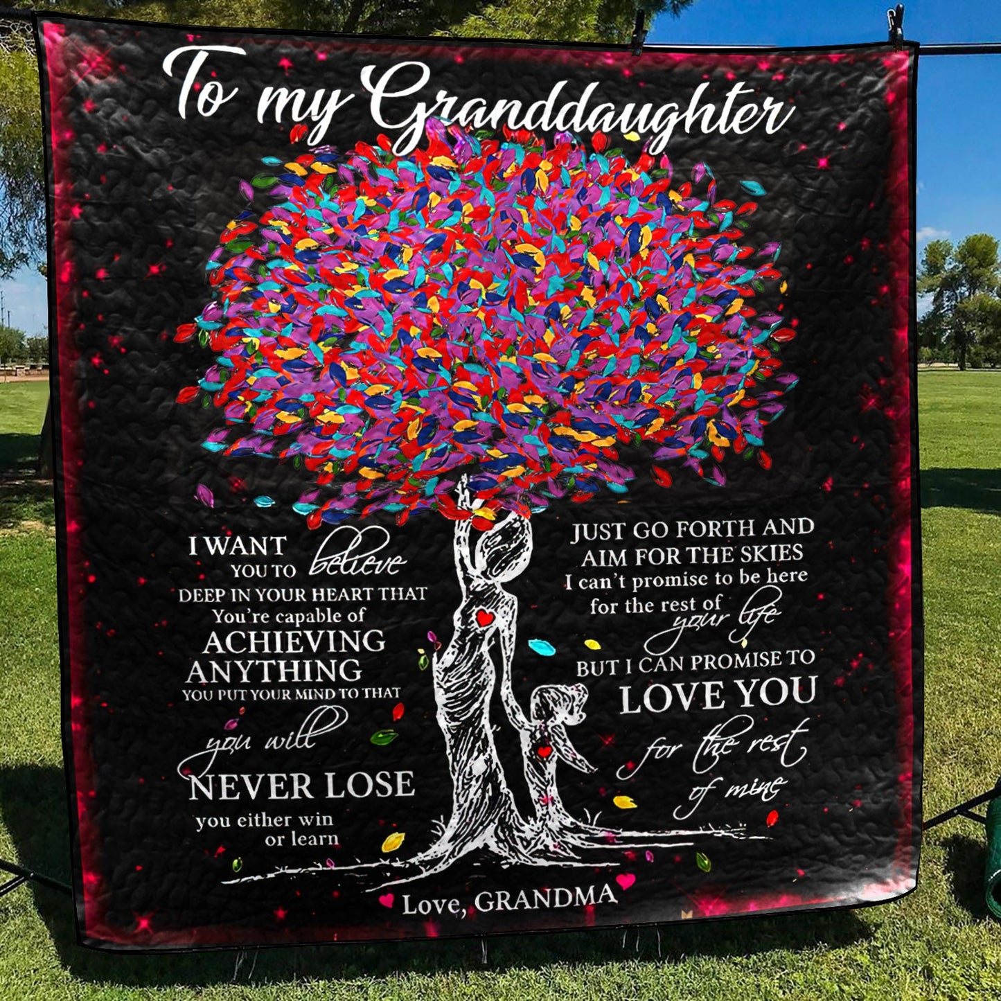 Grandma Granddaughter To My Granddaughter Love Grandma CLA0211074Q Quilt Blanket