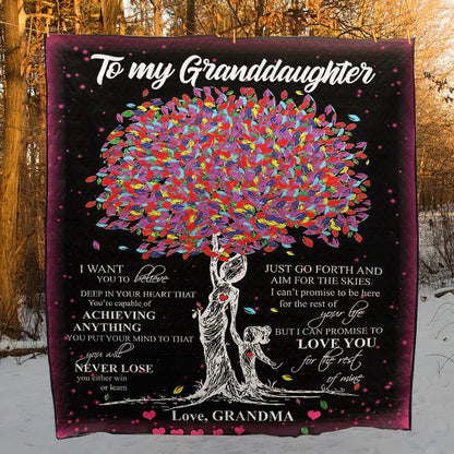 Grandma Granddaughter To My Granddaughter Love Grandma TD19110333 Art Quilt