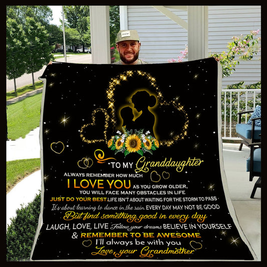 Grandmother To Granddaughter CLA1010303F Sherpa Fleece Blanket