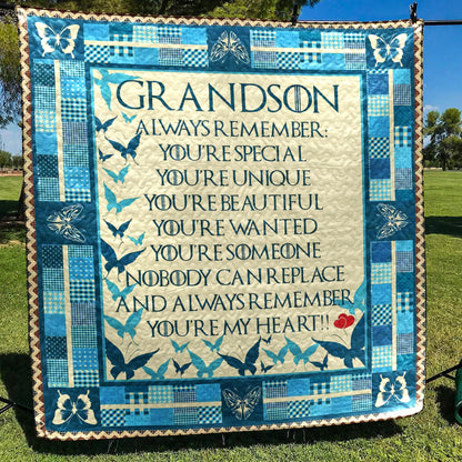 Grandson Butterfly CL01110141MDQ Quilt Blanket