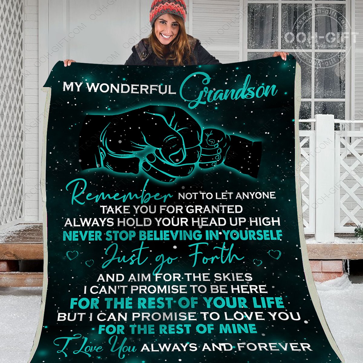 Grandson CL05110284MDF Sherpa Fleece Blanket