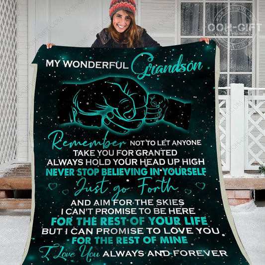 Grandson CL05110284MDF Sherpa Fleece Blanket
