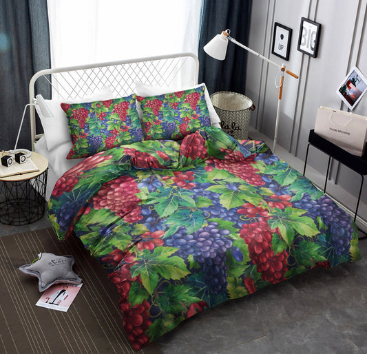 Grape Pattern Print Design CLA19101093B Bedding Sets