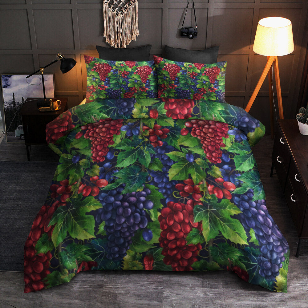 Grape Pattern Print Design CLA19101093B Bedding Sets