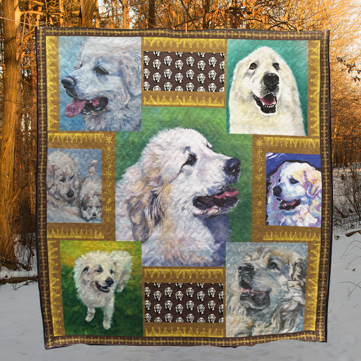 Great Pyrenees CL08110254MDQ Quilt Blanket