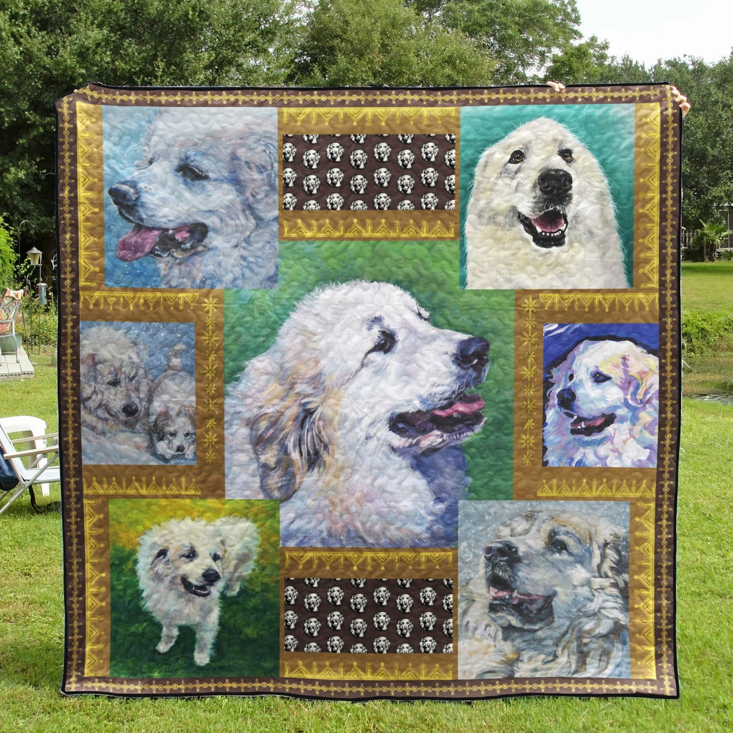 Great Pyrenees CL08110254MDQ Quilt Blanket