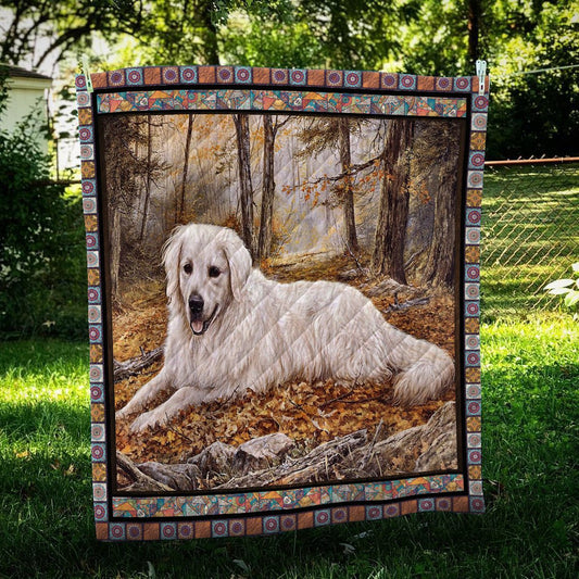 Great Pyrenees Forest CL10100143MDQ Quilt Blanket