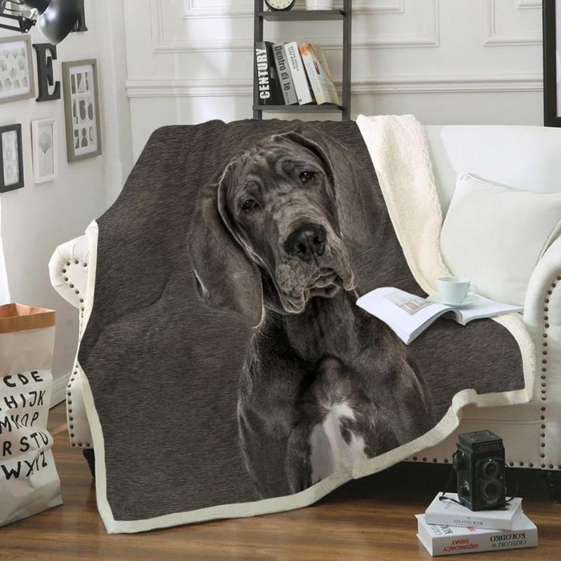 Great Dane CLM3110143S Sherpa Fleece Blanket