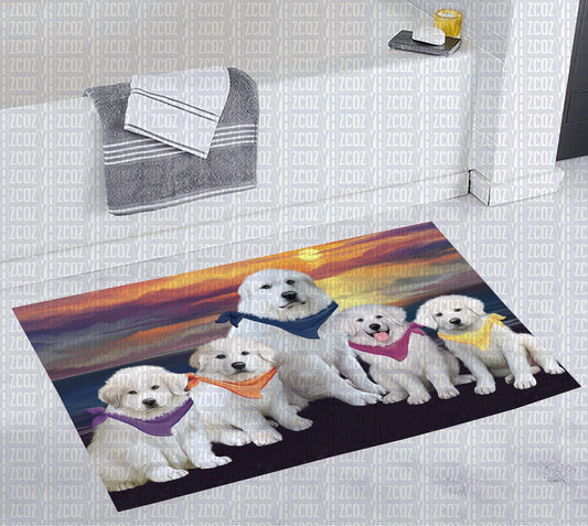 Great Pyrenees Sunset Beach CL20111032MDD Non-slip Door mats