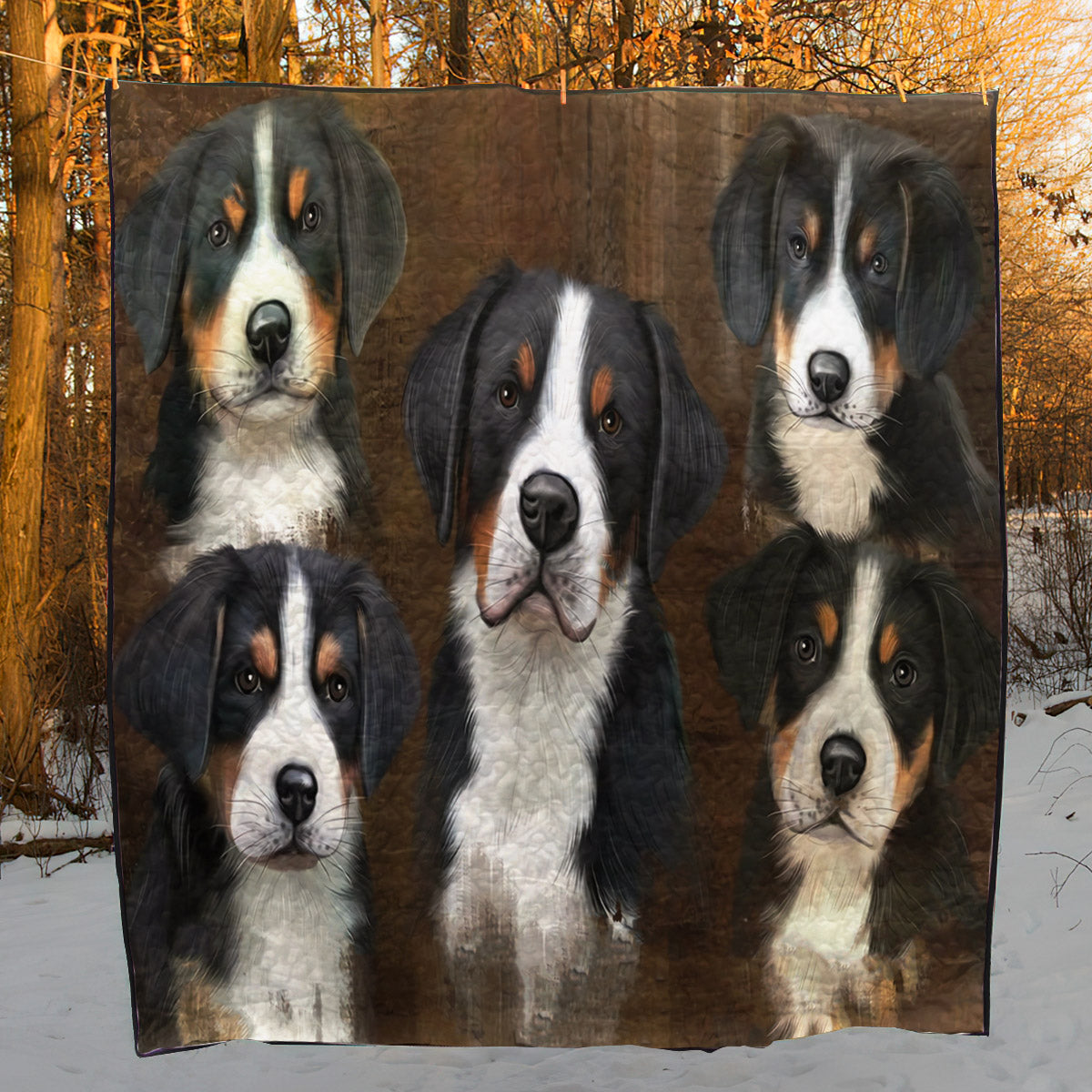 Greater Swiss Mountain Dog CL18110999MDQ Quilt Blanket