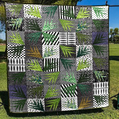 Green Leaves CLP2211174Q Quilt Blanket