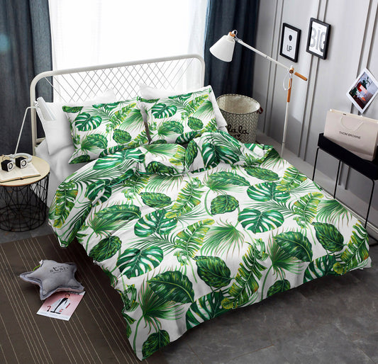 Green Pattern Tropical Palm Leaves CLA19100559B Bedding Sets
