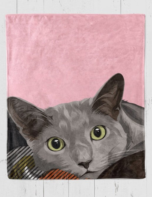 Grey Cat CLT0412096N Sherpa Fleece Blanket