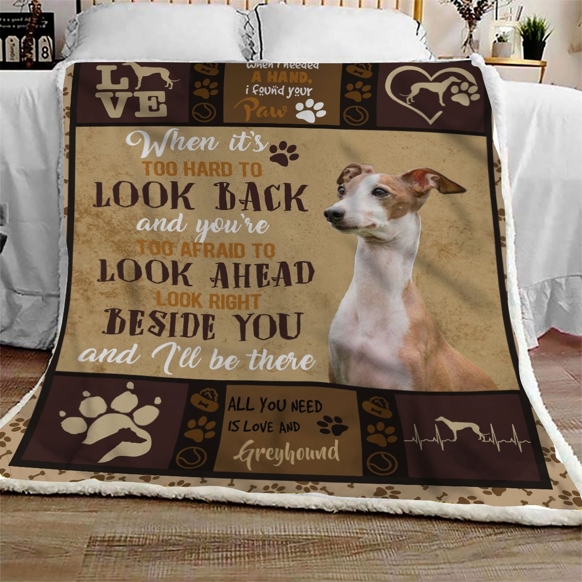 Greyhound CL09100130MDF Sherpa Fleece Blanket