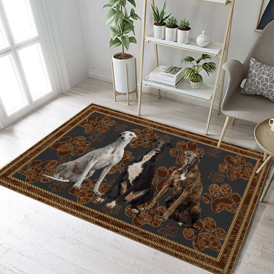 Greyhound Floral Paw Three Colors CL08100153MDR Rug