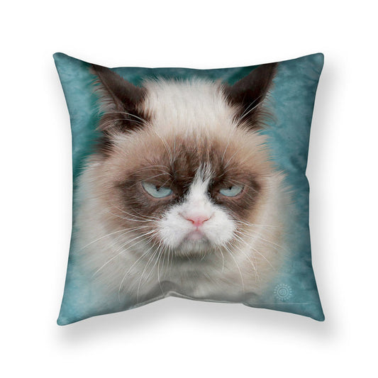 Grumpy Cat On Teal CLH2110146P Throw Pillow Covers