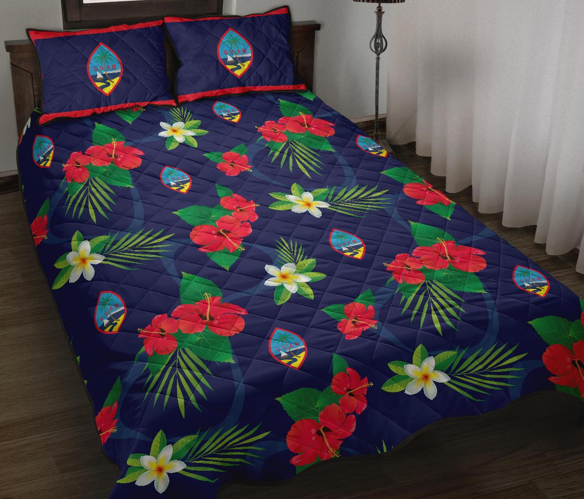 Guam Flag Flowers Quilt Bedding Set TM021003